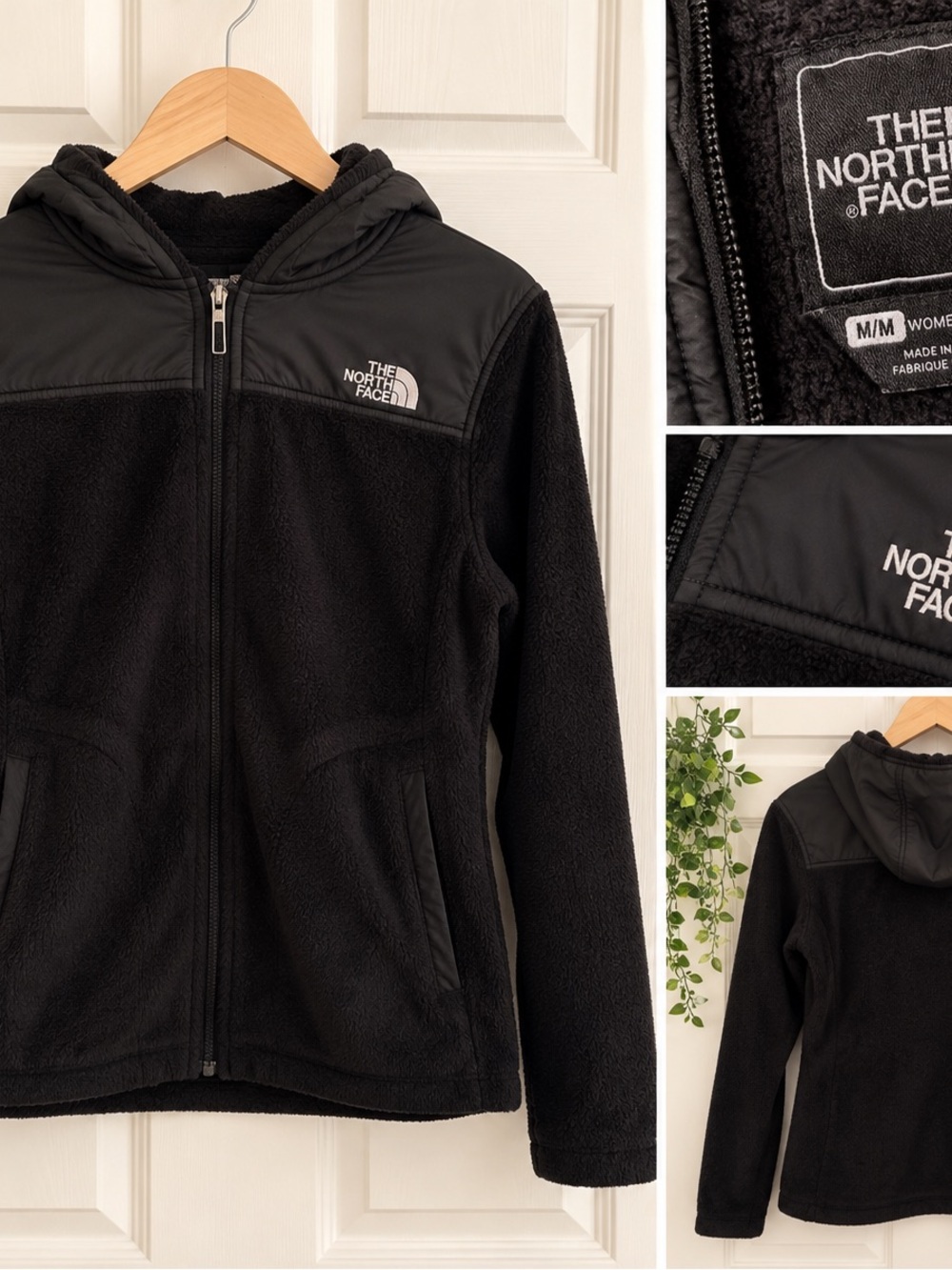 The North Face Women's Black Teddy Fleece Hooded Jacket